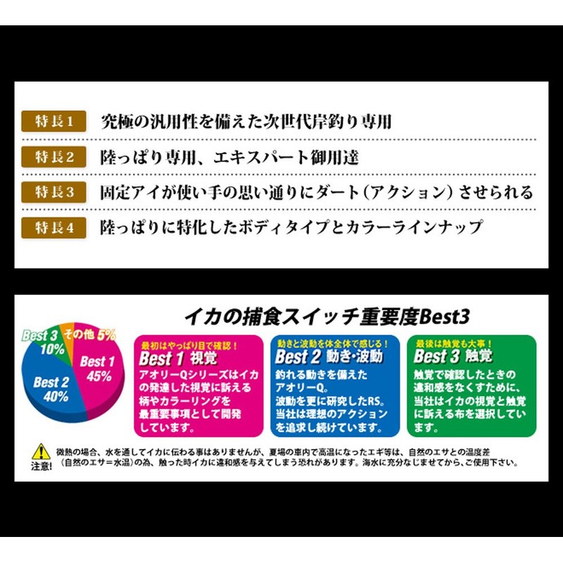 YO-ZURI(ヨーヅリ) ルアー エギ アオリーQ エース 3.0号 BWEO