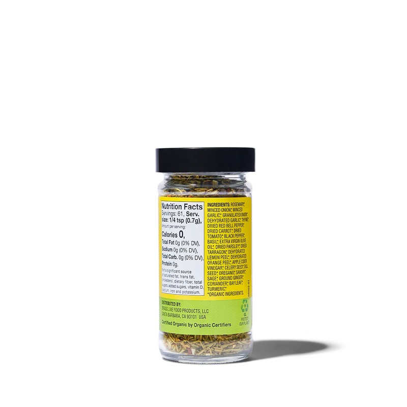 Bragg Sprinkle Herbs and Spices Seasoning, 1.5oz, 3 Pack