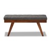 Baxton Studio Benches, One Size, Dark Gray/Oak