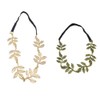 yueton?Pack of 2 Alloy Leaf Elastic Hair Band Headband Fashion