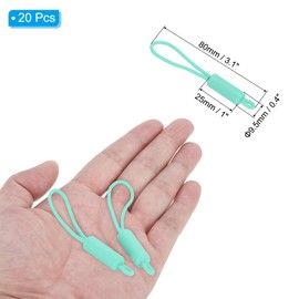 PATIKIL Replacement Zipper Pull Cord, 20Pcs Nylon Zipper Puller Slider Helper Extension Fixer for Luggage, Tent, Backpack, Handbag, Purse, Mint Green