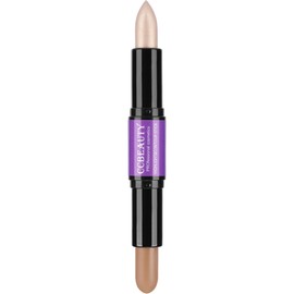 CCbeauty Cream Highlight and Contour Stick, Shimmer Highlighter Makeup, Contouring Highlighting Makeup, Face Shaping Stick, Lightweight, Blend Smooth, Colour Corrector Concealer Stick, Blonde/Mocha