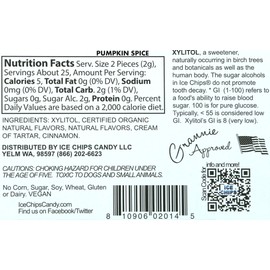 ICE CHIPS Xylitol Candy Tins (Pumpkin Spice, 3 Pack) - Includes BAND as shown