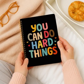 FGFK You Can Do Hard Things Notebook, Inspirational Notebooks for Women, Motivational Notebook for Work Coworkers, Affirmation Journal, Inspirational Gifts for Women Men, 5.5x8.3 Inches 248