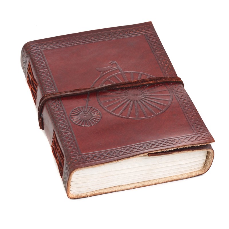 Penny Farthing Leather Journal | 13.5cm x 18.5cm | Handmade,