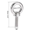 sourcingmap Lifting Eye Bolt M8 x 25mm Male Thread 304
