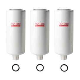 3 Pack FS1000 Fuel Water Separator Filter Fit for Cummins ISM11 C15 C16 C13 ISL9 N14 M11 Diesel Engine, Fit for Fleetguard FS1000 Fits for Kenworth Fits for Peterbilt, OE# BF1259 BF1212 P551000