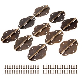 Pack of 10 Antique Hinges Vintage Box Hinges Cabinet Door Hinges Foldable for Cabinet Door Wooden Box Jewellery Box Tool Box 56 x 42 mm