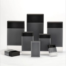 10Packs Rectangle Kraft Paper Box with PVC Window For Wedding ,Birthday Party,Jewelry, Candy Cookies Clear Boxes Decorative Gift Packaging (black box +matt pvc,Inner Size:23*13*6cm Outer