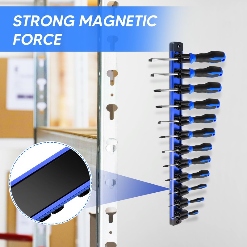 6 Piece Magnetic Tool Organizer Set, Holds Screwdrivers, Wrenches &