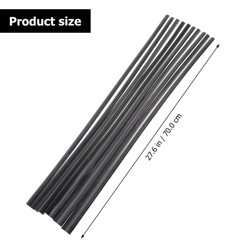 Veemoon 10pcs 6mm Windshield Wiper Blades Refills Silicone Frameless Wipers