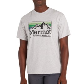 MARMOT Men's MMW Gradient Short Sleeve Tee, Light Grey Heather, Small