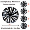 Hubcap Wheel Covers Replacement Size R15 Hub Caps Universal-Fit Steel