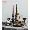Hyoola Tall Taper Candles - 12 Inch Hunter Green Unscented