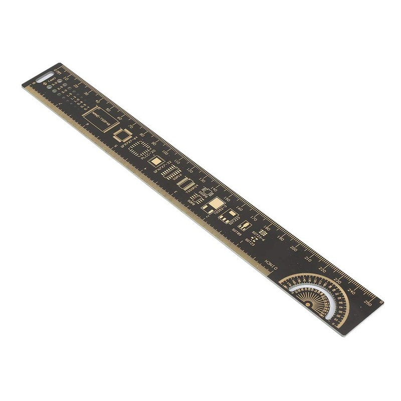 PCB Ruler, Multifunctional Ruler, Electronic Engineering Ruler, 10 Inch 25