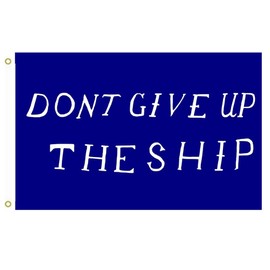 Large Don't Give Up The Ship Flag - Outdoor Flying Banner 3x5ft