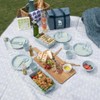 MOZ 2-Tier Picnic Lunch Box with Denim Cooler Bag 12.8
