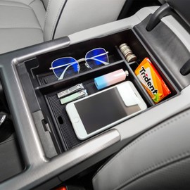 TACORBO Center Console Organizer Compatible with Hyundai Palisade 2023 2024 2025 Accessories, Armrest Insert Tray, ABS Black Glove Box Secondary Storage(No Fit Palisade 2020-22), Black