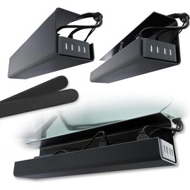 No-Screw Under Desk  Management Tray - Self-Adhesive Installation,  Management,  Management Under Desk, Desk Wire Management,  Tray, Under Desk  Organizer - Set of 2