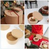 Hemoton Round Kraft Paper Mache Box, Crafts Kraft Paper Containers