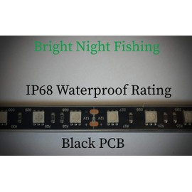 Bright Night 20 Foot UV LED Strip, Black Fishing Light, Fluorescent, Florescent, Ultraviolet Boat bass Fishing 12v dc Priority Shipping Pontoon Kayak John Boat Florescent line Glow