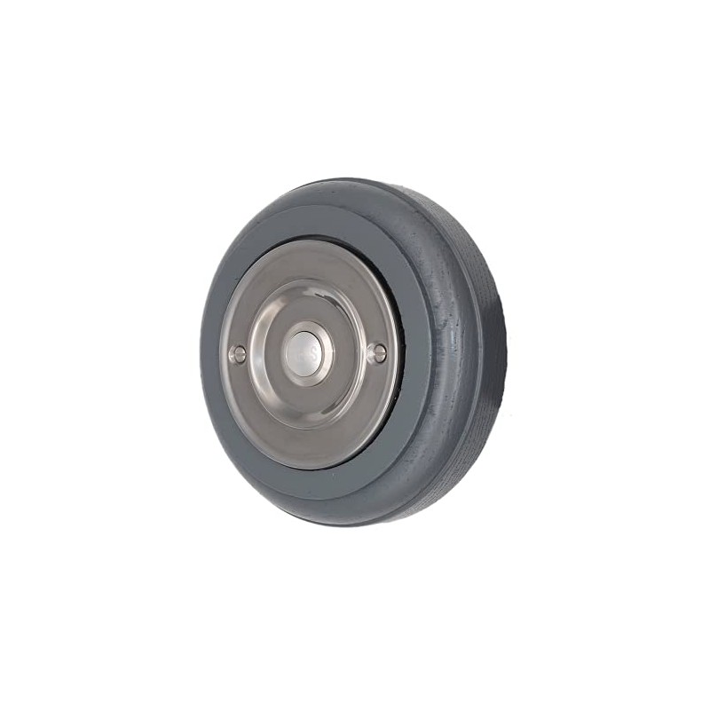 Modern Living Round Wireless Doorbell in Grey Ash and Brushed