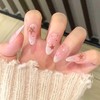 Hkanlre Cute Fake Nails Tips Dot Press on Nails Full