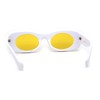 SA106 Womens Unique Concave Thick Mod Plastic Sunglasses Black Yellow
