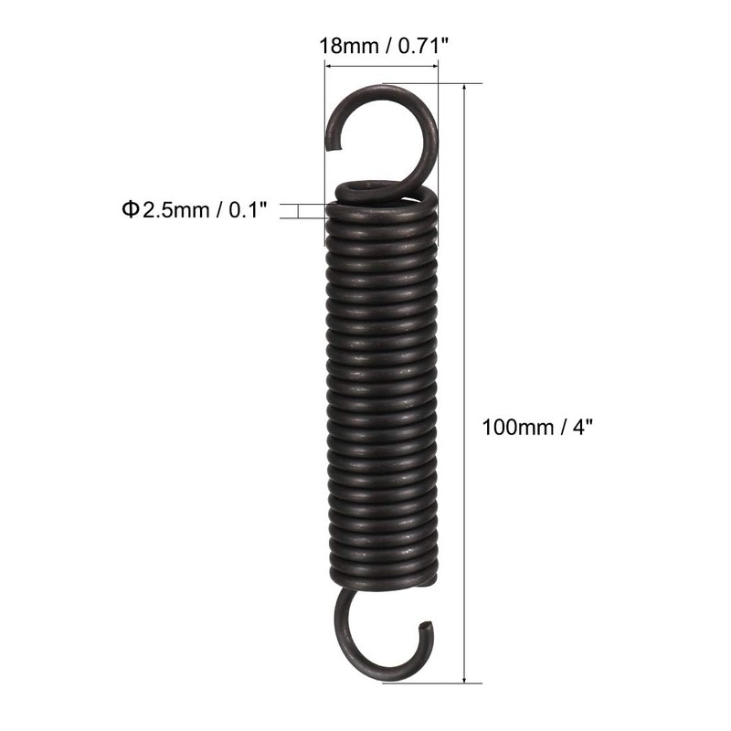 TOP-VIGOR 1Pcs Extension Compressed Spring, 2.5mm Wire Dia, 18mm OD,