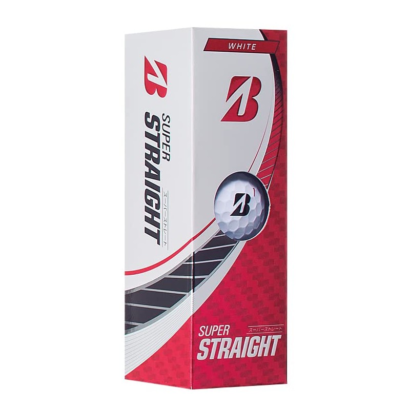 Bridgestone Super Straight Golf Balls, 2023 Model, 12 Balls, White