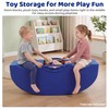 BALAPET Kids Sensory Rocking Chair, 2-Person Foam Seesaw, Navy Blue