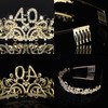 CIEHER 40th Birthday Crown + 40 & Fabulous Birthday Sash