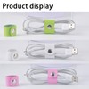 SSKHE 6 PCS Cable Organisers, Leather Cable Straps Cable Ties