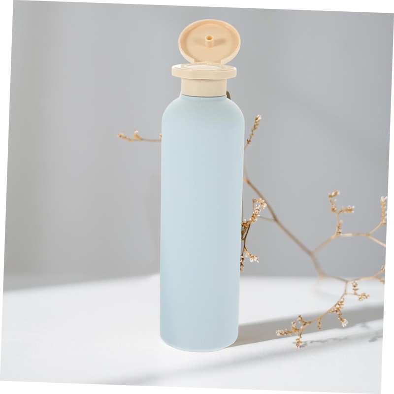 MERRYHAPY 4pcs Refillable Plastic Shampoo Bottles with Flip Lids 260ml