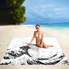 SkyNature Beach Blanket, Waterproof Sandproof Beach Mat with 4 Stakes