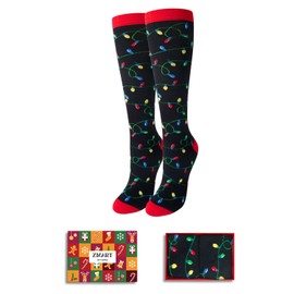 Zmart Christmas Gifts Stocking Socks For Women - Secret Santa Socks Xmas Stocking Stuffers For Teen Girls, Light Knee High Socks