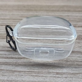 CYBERGARAGE Earphones, Headphone Case, Clear Case for JBL Tune Beam, Tune Beam Ghost Transparent, TPU Simple, Carabiner, Protective Cover, Javiel, Tune Beam, Stylish, Scratch-Resistant Case, Wireless