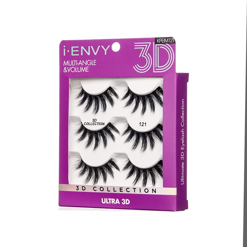 iEnvy False Eyelashes 3 Pairs Fluffy and Natural Multiangle and