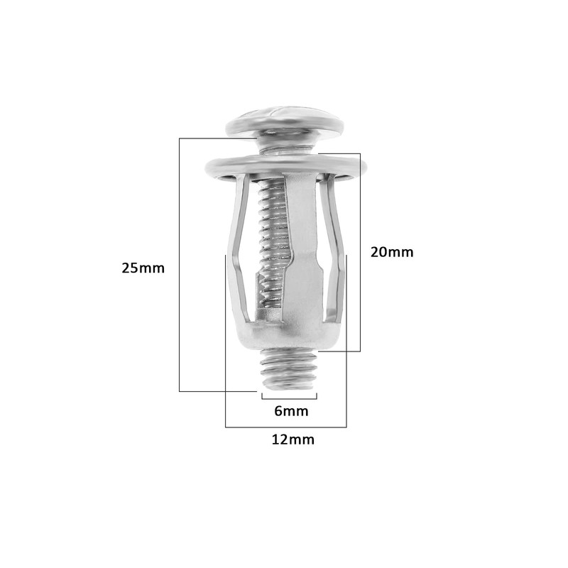 eMagTech 50PCS Jack Nuts Petal Nuts Expansion Nut Thin Fixings