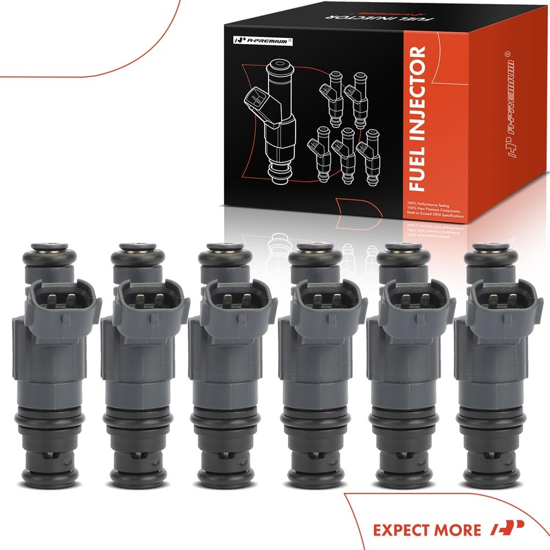 A-Premium 4 Holes Set of 6 Fuel Injectors Compatible with