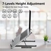 Tonmom Laptop Stand for Desk, Adjustable Laptop Riser ABS+Silicone Foldable