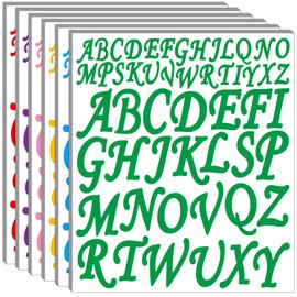 Bemeol 1560 Pieces Letter Stickers 30 Sheets Self Adhesive Vinyl Stick on Letters Capital Alphabet Sticker Letter for Craft Bulletin Boards Classroom Home Business Decoration(Multicolor,1Inch,2Inch)