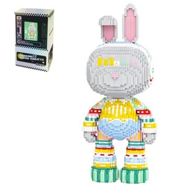 LQPFBSM Rabbit Animal Mirco Building Blocks Set Cute Large Sets Toys Gift for Adults and Kids 6950 Pieces 55cm High Series