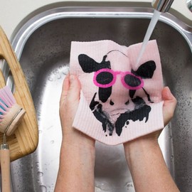 RetroKitchen Swedish Dish Sponge Cloth - Cows