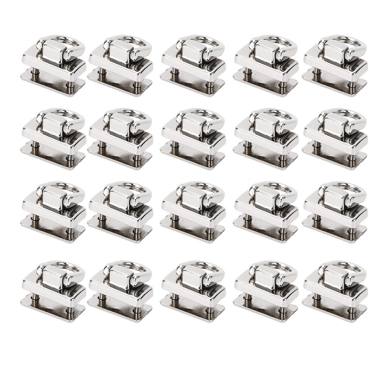 20Pcs D Ring Rivets 360 Rotatable Studs with Screw for