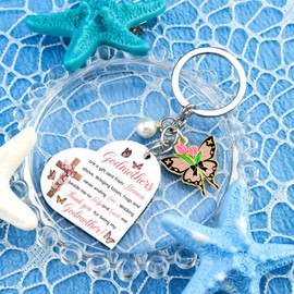 Godmother Gift God Mother Gifts for Women Keychain God Mother Proposal Gift from Goddaughter Stocking Stuffers Godmother Birthday Gifts for Godparents Christian Christmas Mothers Day Presents for Her
