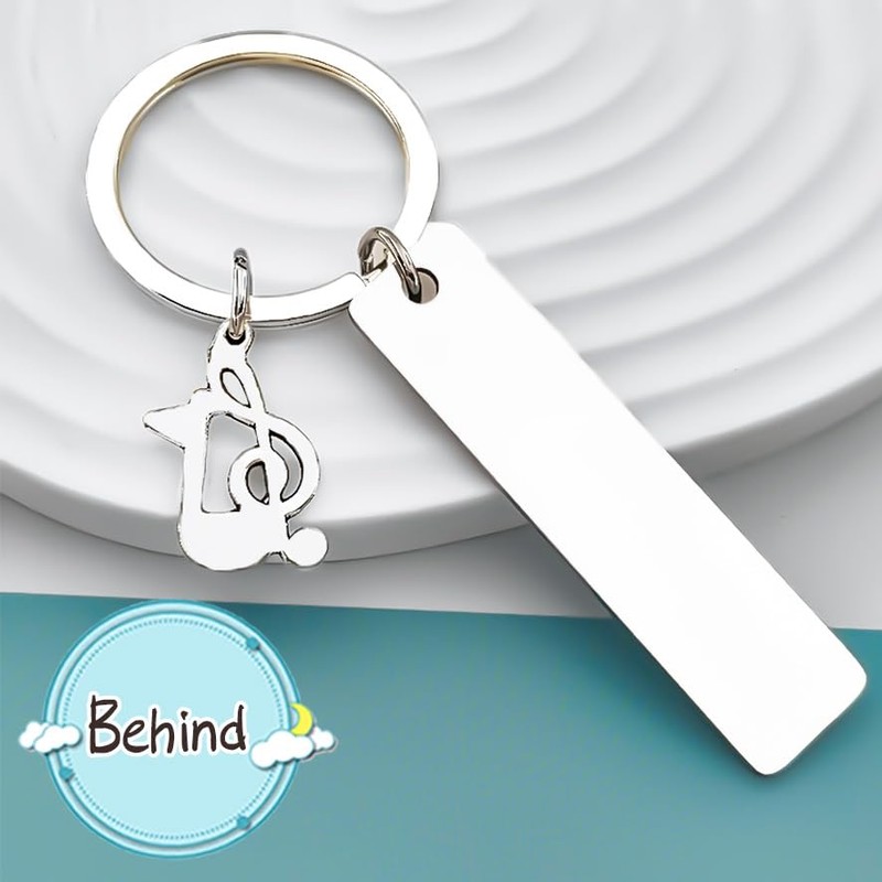 ZYSSXNDM Music Teacher Keychain Appreciation Christmas Gifts Inspirational Gifts for
