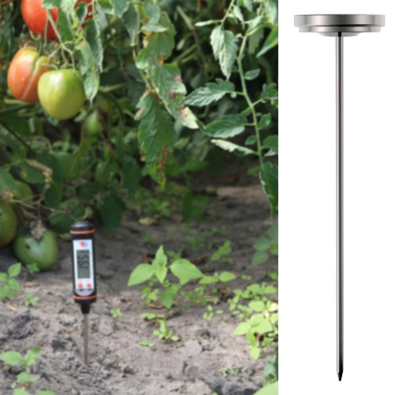 Generic Compost Soil Thermometer, Professional Dial Display Fahrenheit and Celsius