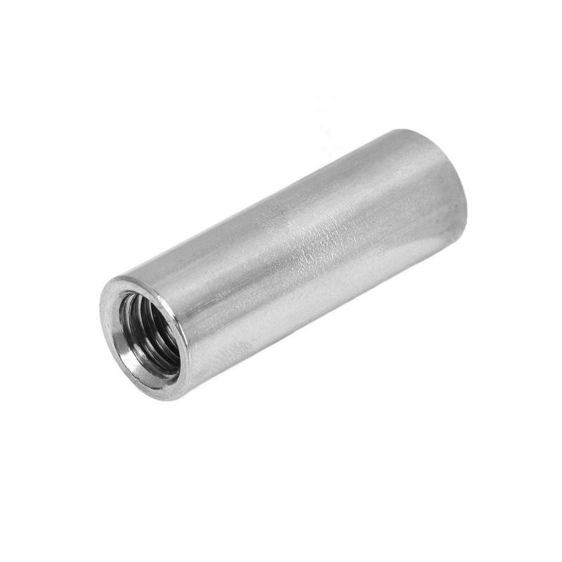 10Pcs Coupling Nut Female Thread Round Rod Connector 304 Stainless