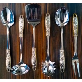 Western Buckle Six Piece Serving Tool Set w/Rack